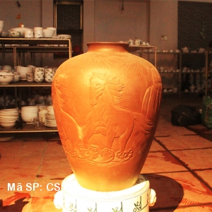 Vò ngâm rượu Sành - Hàng độc - Bát Mã Thành Công Gốm sứ Bảo Minh