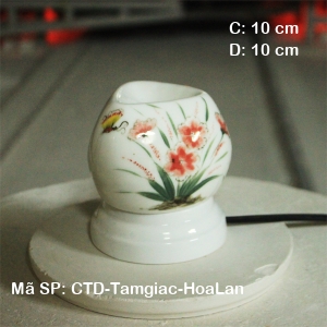 Đèn xông hương tinh dầu vẽ Hoa Lan|Dáng Tam Giác| Sứ Bảo Minh Đèn xông hương tinh dầu vẽ Hoa Lan|Dáng Tam Giác| Sứ Bảo Minh