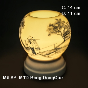 Đèn xông tinh dầu Bát Tràng hoa văn Đồng Quê|Dáng Bóng Đèn xông tinh dầu Bát Tràng hoa văn Đồng Quê|Dáng Bóng