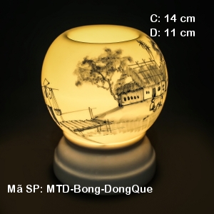 Đèn xông tinh dầu Bát Tràng hoa văn Đồng Quê|Dáng Bóng Đèn xông tinh dầu Bát Tràng hoa văn Đồng Quê|Dáng Bóng