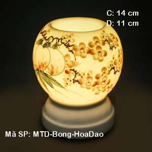 Đèn xông tinh dầu điện vẽ Hoa Đào| Dáng Bóng| Xưởng sản xuất Bảo Minh Đèn xông tinh dầu điện vẽ Hoa Đào| Dáng Bóng| Xưởng sản xuất Bảo Minh