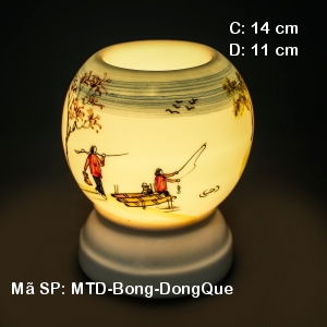 Đèn xông tinh dầu tràm hoa văn Đồng quê| Dáng Bóng|Sứ Bảo Minh Đèn xông tinh dầu tràm hoa văn Đồng quê| Dáng Bóng|Sứ Bảo Minh