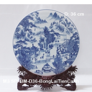 Tranh sứ hoa văn Sơn Trang Tiên Cảnh|Tranh trang tri D36|Sứ Bảo Minh Tranh sứ hoa văn Sơn Trang Tiên Cảnh|Tranh trang tri D36|Sứ Bảo Minh