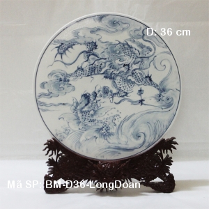 Tranh sứ hoa văn Long Đoàn|Tranh trang tri D36|Sứ Bảo Minh Tranh sứ hoa văn Long Đoàn|Tranh trang tri D36|Sứ Bảo Minh